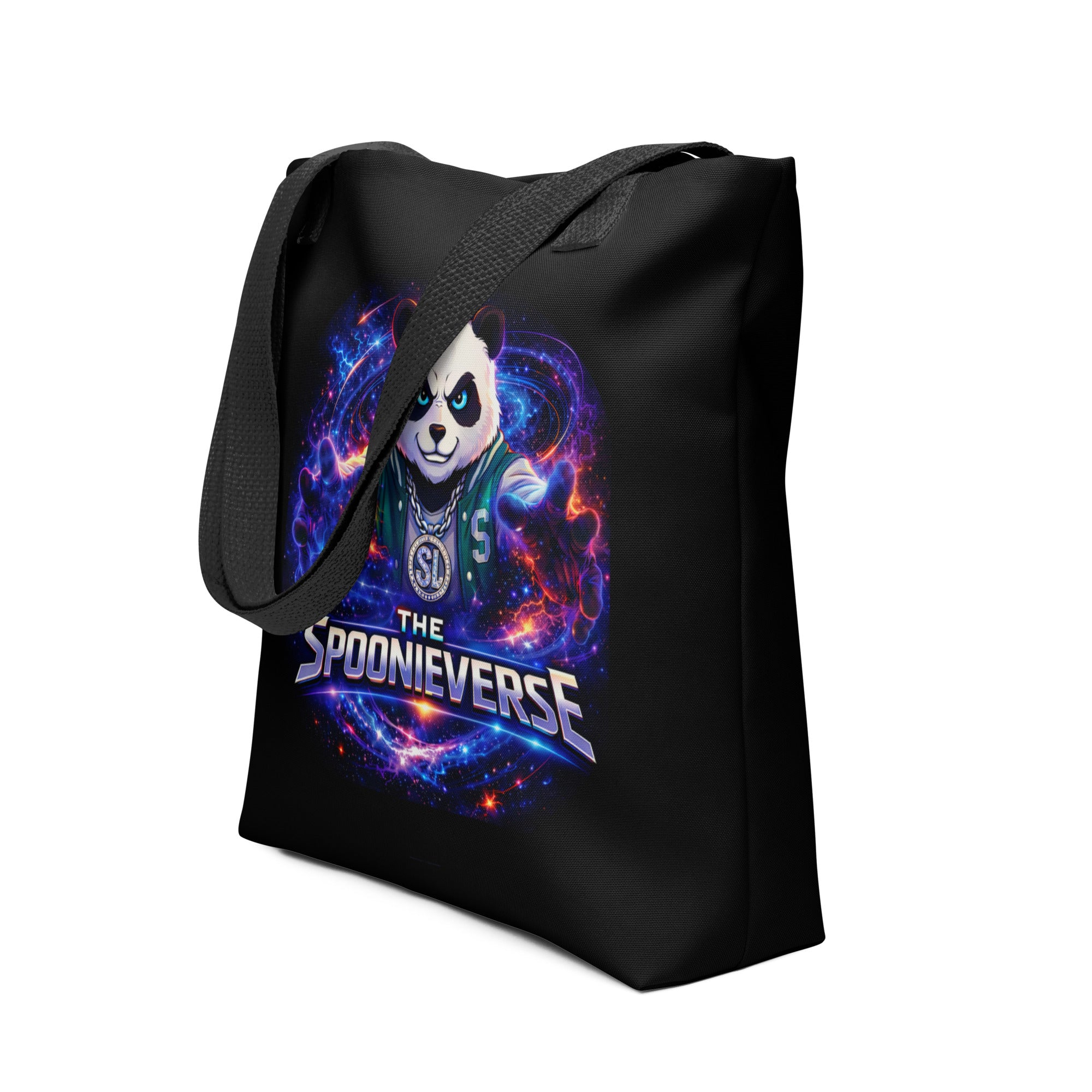 Spoonieverse tote bag featuring original STF1 Graphix artwork