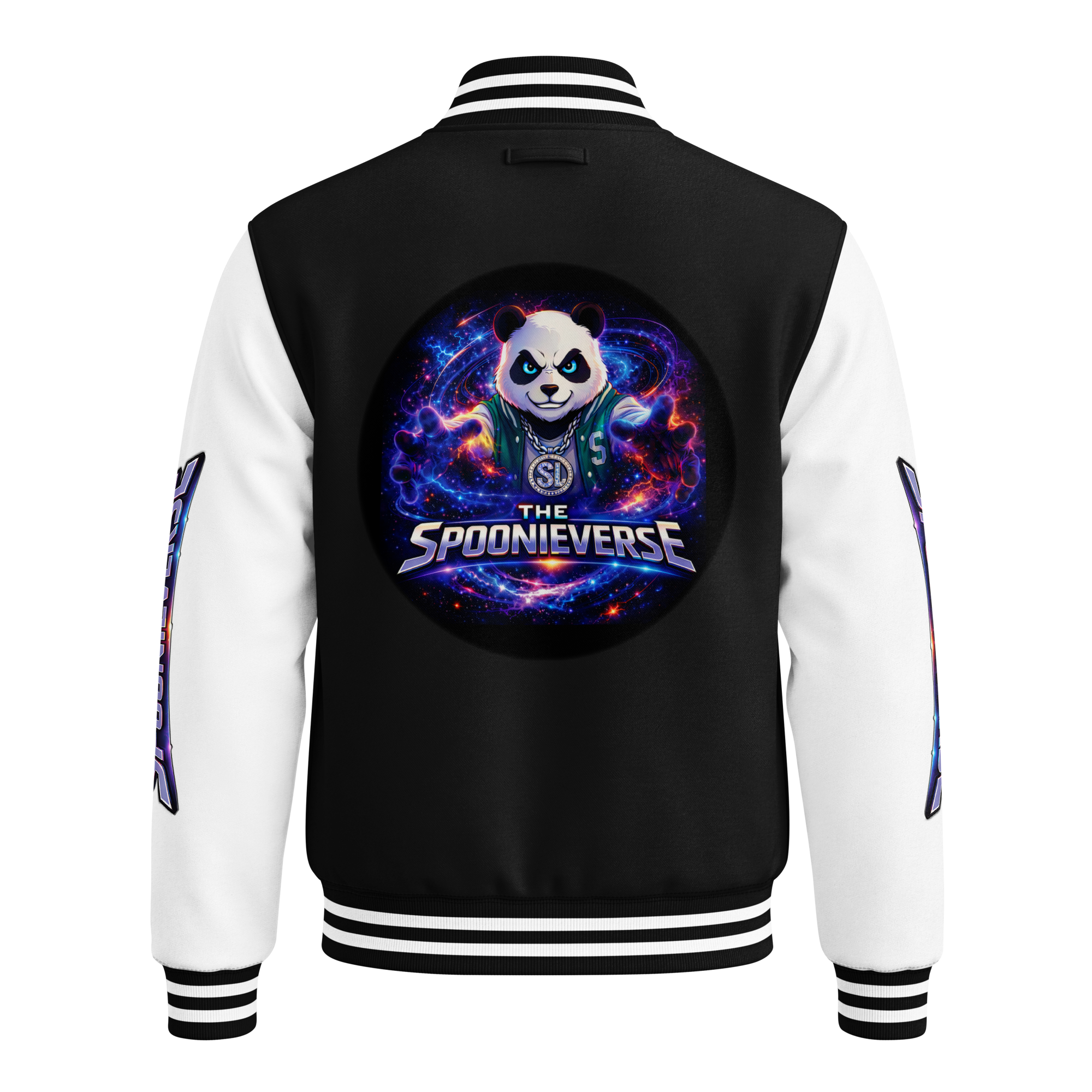 Team Spoonieverse in a heavyweight letterman jacket