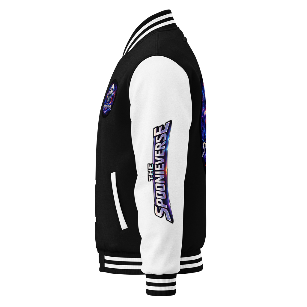 Team Spoonieverse in a heavyweight letterman jacket