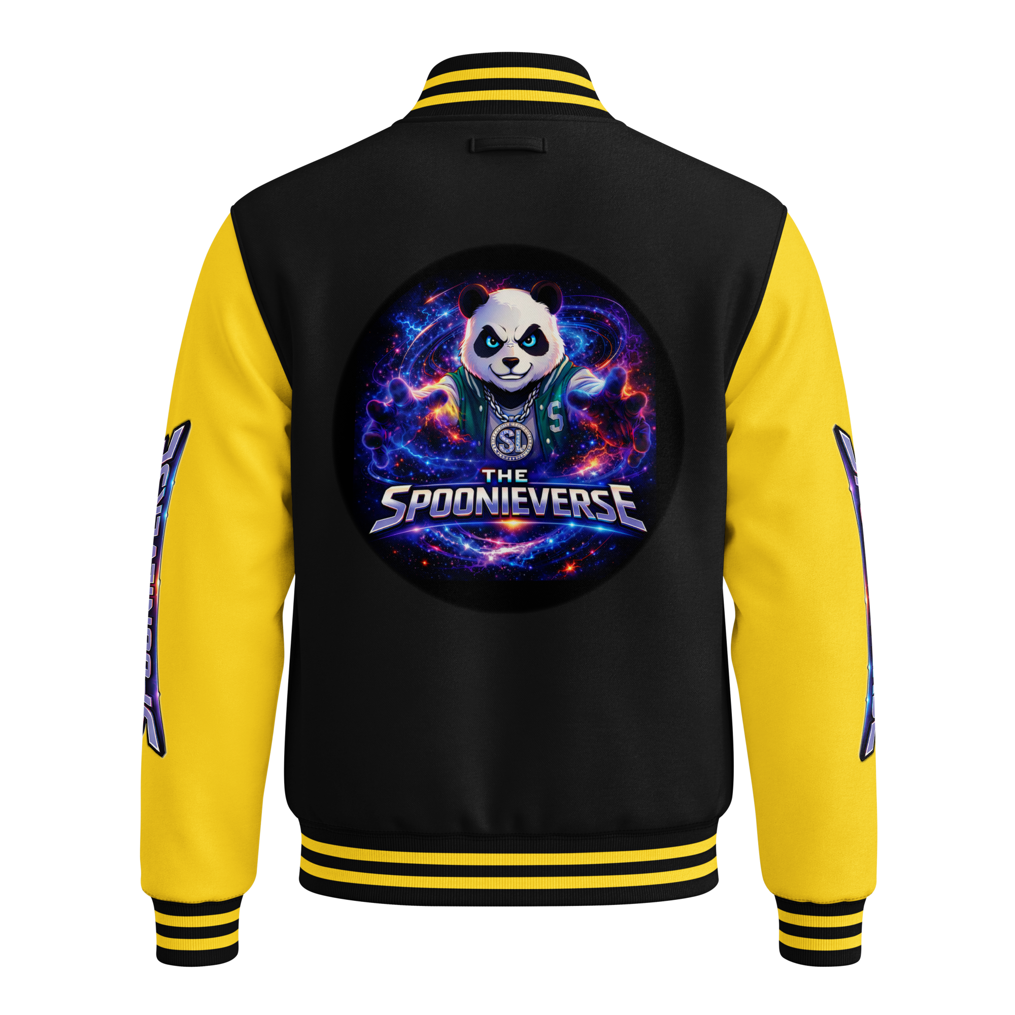 Team Spoonieverse in a heavyweight letterman jacket