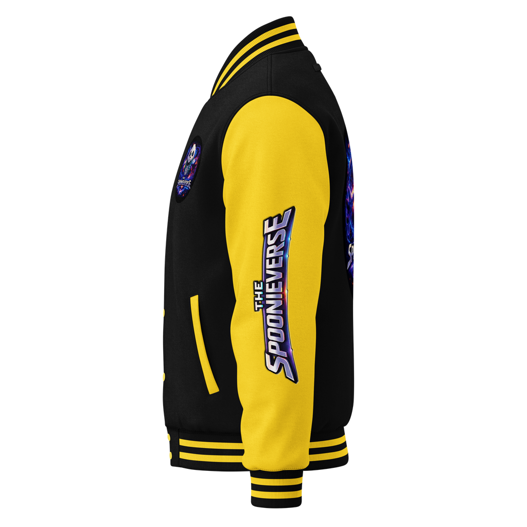 Team Spoonieverse in a heavyweight letterman jacket