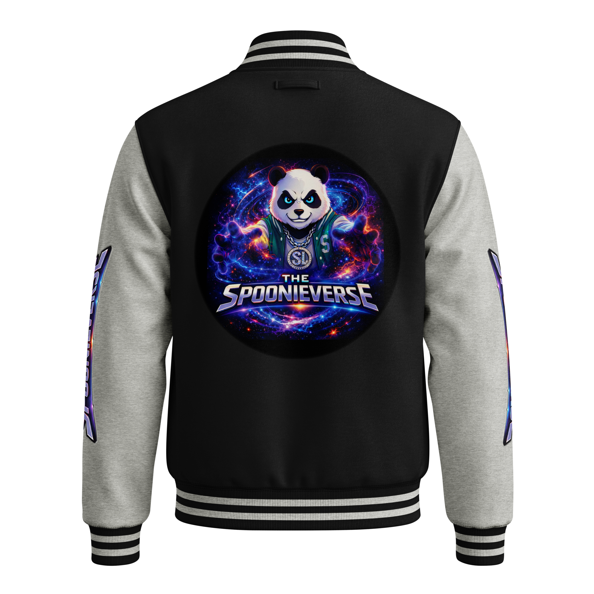 Team Spoonieverse in a heavyweight letterman jacket