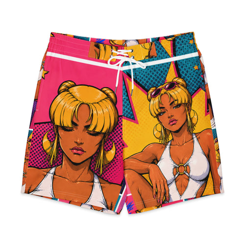 Donnah men's board shorts front from the Triplets 90's Pop Collection