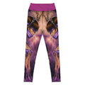 Bound yoga leggings featuring original STF1 artwork front view