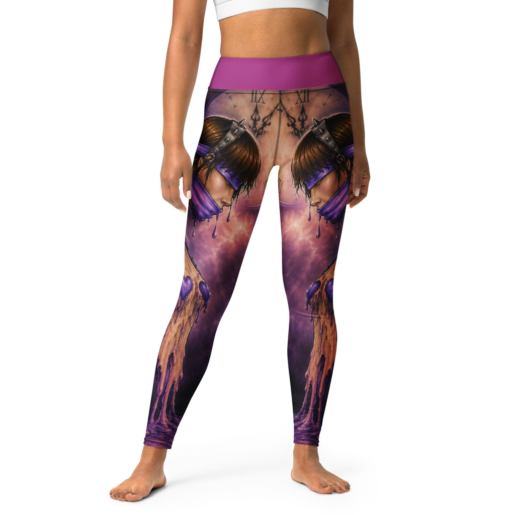 Bound original artwork leggings styled as wearable art front view