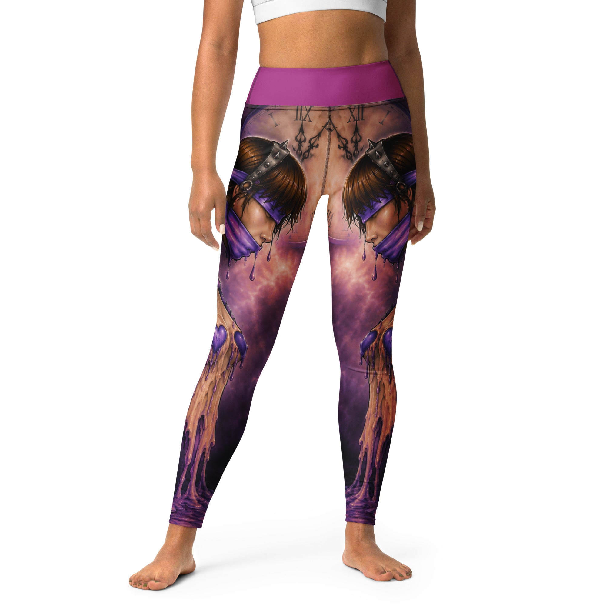 Bound original artwork leggings styled as wearable art front view