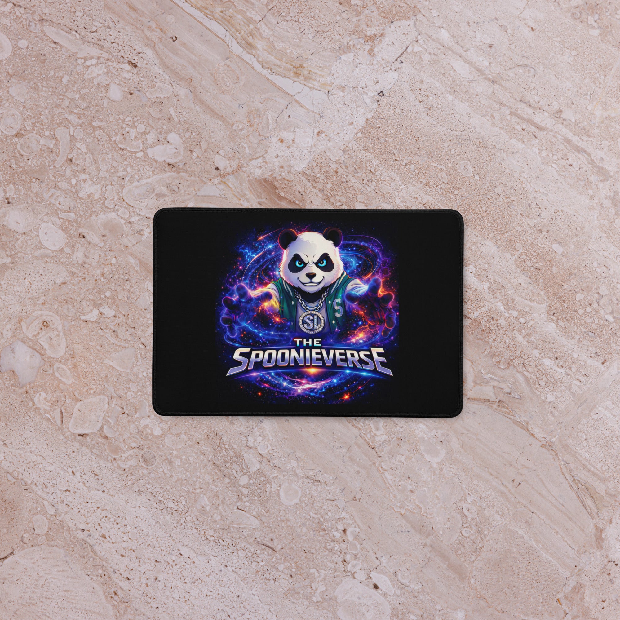 Spoonieverse logo desk mat by STF1 Graphix