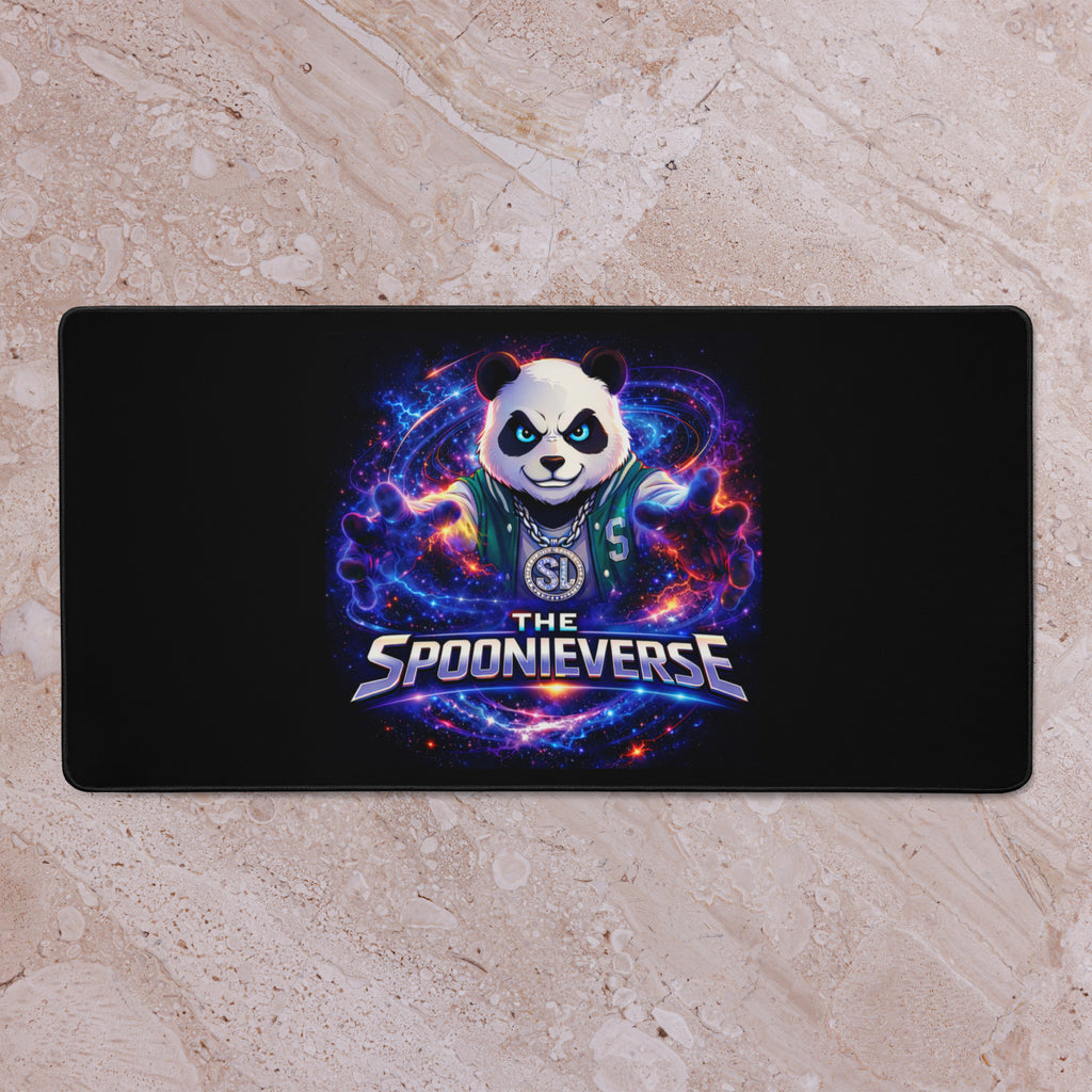 Spoonieverse logo desk 16x32 mat by STF1 Graphix