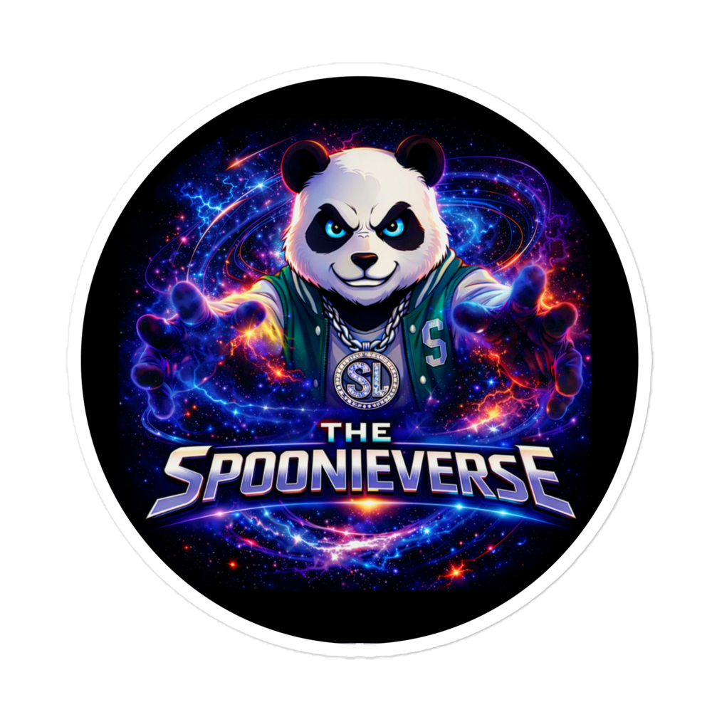 Spoonieverse 5.5x5.5- bubble-free sticker featuring original STF1 Graphix artwork