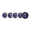 Spoonieverse pin button set featuring original STF1 Graphix artwork