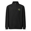 Black STF1 Graphix dual logo quarter-zip sweatshirt with round chest logo