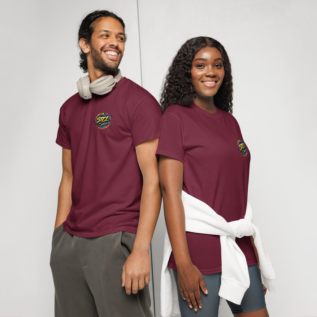 STF1 Graphix DryBlend T-shirts in Maroon lifestyle mockup